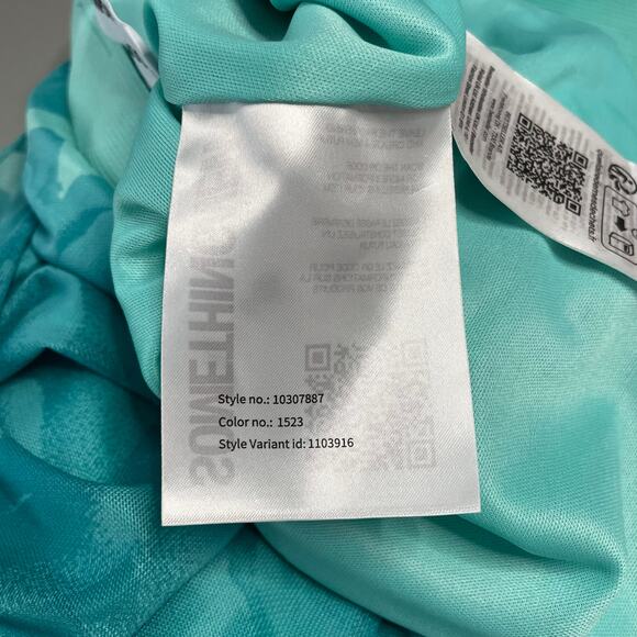 Something New Maxi Skirt S Teal Blue Floral Ruffle Mesh Fairy Mermaid Leg Slit - Picture 11 of 13